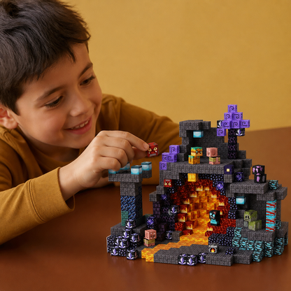 Set de 100 Cubos Magnéticos de Construcción – Juguete de Construcción Montessori STEM para Niños