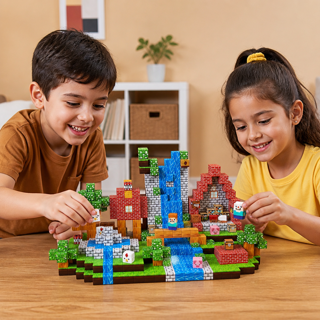 Set de 100 Cubos Magnéticos de Construcción – Juguete de Construcción Montessori STEM para Niños