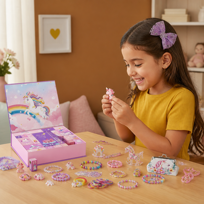 Calendario de Adviento de 24 Días con Accesorios para el Cabello, Pegatinas y Regalos Sorpresa