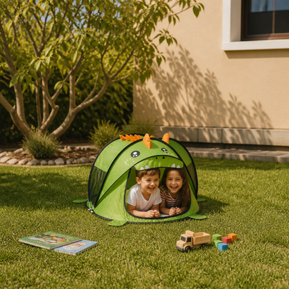 Tienda de Juegos de Dinosaurio Plegable para Niños – Perfecta para los Días Cálidos y los Momentos de Juego Acogedores