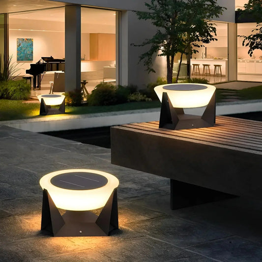 Moderna Luz Led De Pedestal Para Uso En Exteriores