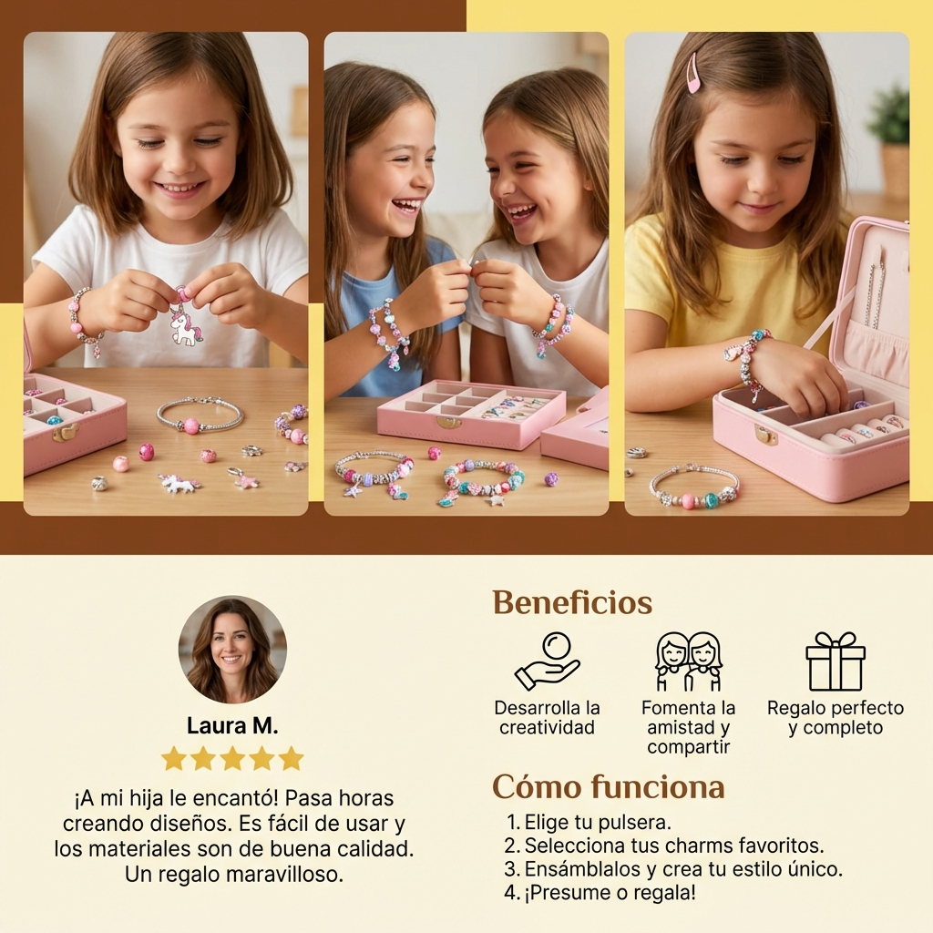 Kit DIY para hacer pulseras con charms ⎜ Kit para fabricar joyas