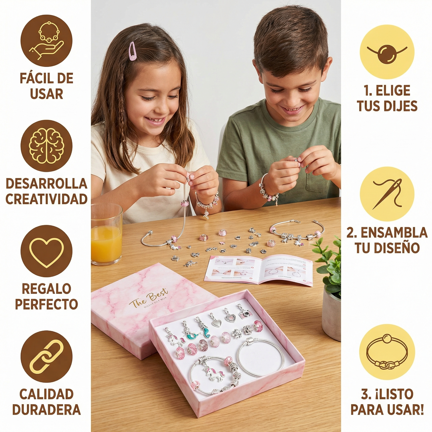 Kit DIY para hacer pulseras con charms ⎜ Kit para fabricar joyas