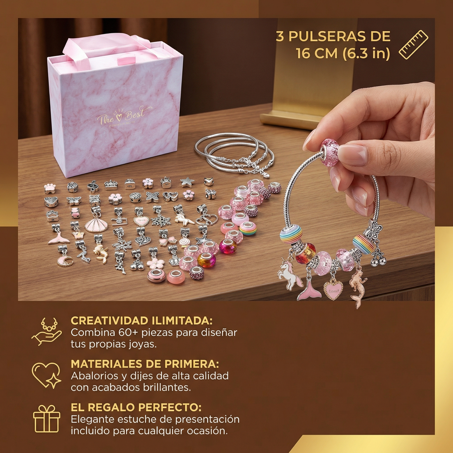 Kit DIY para hacer pulseras con charms ⎜ Kit para fabricar joyas