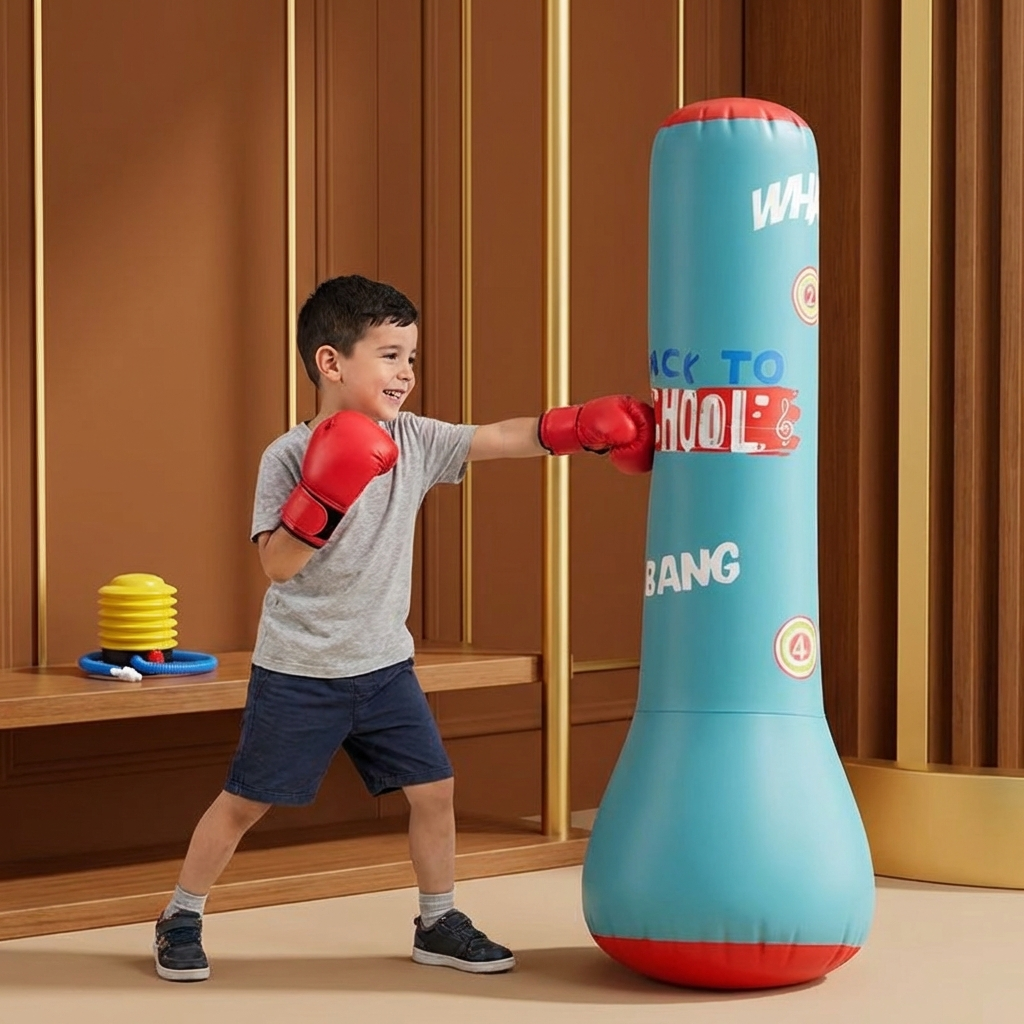 Saco de boxeo inflable para niños con relleno de agua