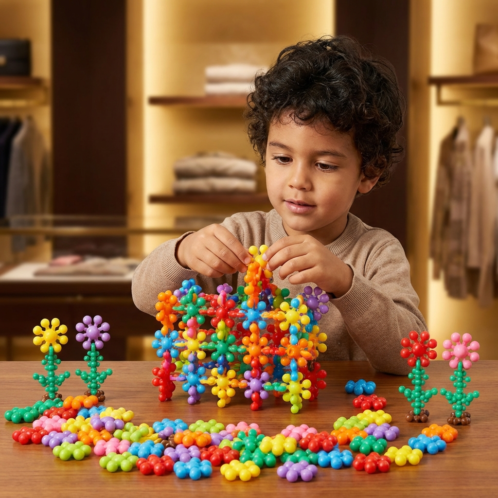 Bloques de construcción de copos de nieve para niños ⎜ Juguete creativo de rompecabezas 3D para diversión educativa y motricidad fina