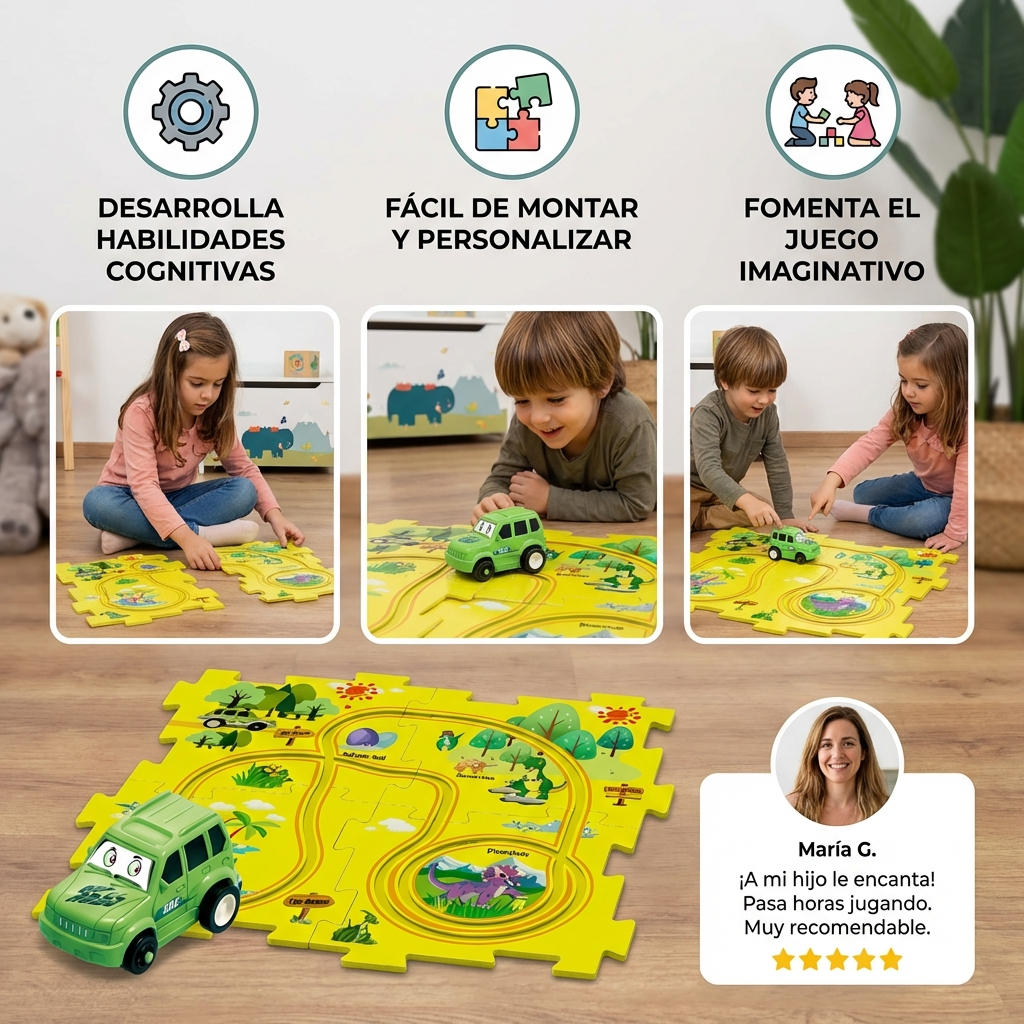 Pistas de Rompecabezas – Carrera con Bloques