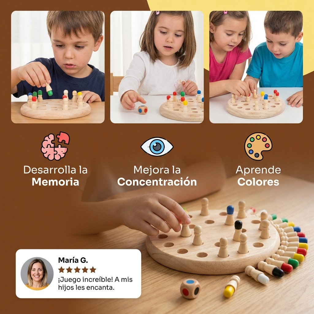 Juego de memoria de ajedrez educativo