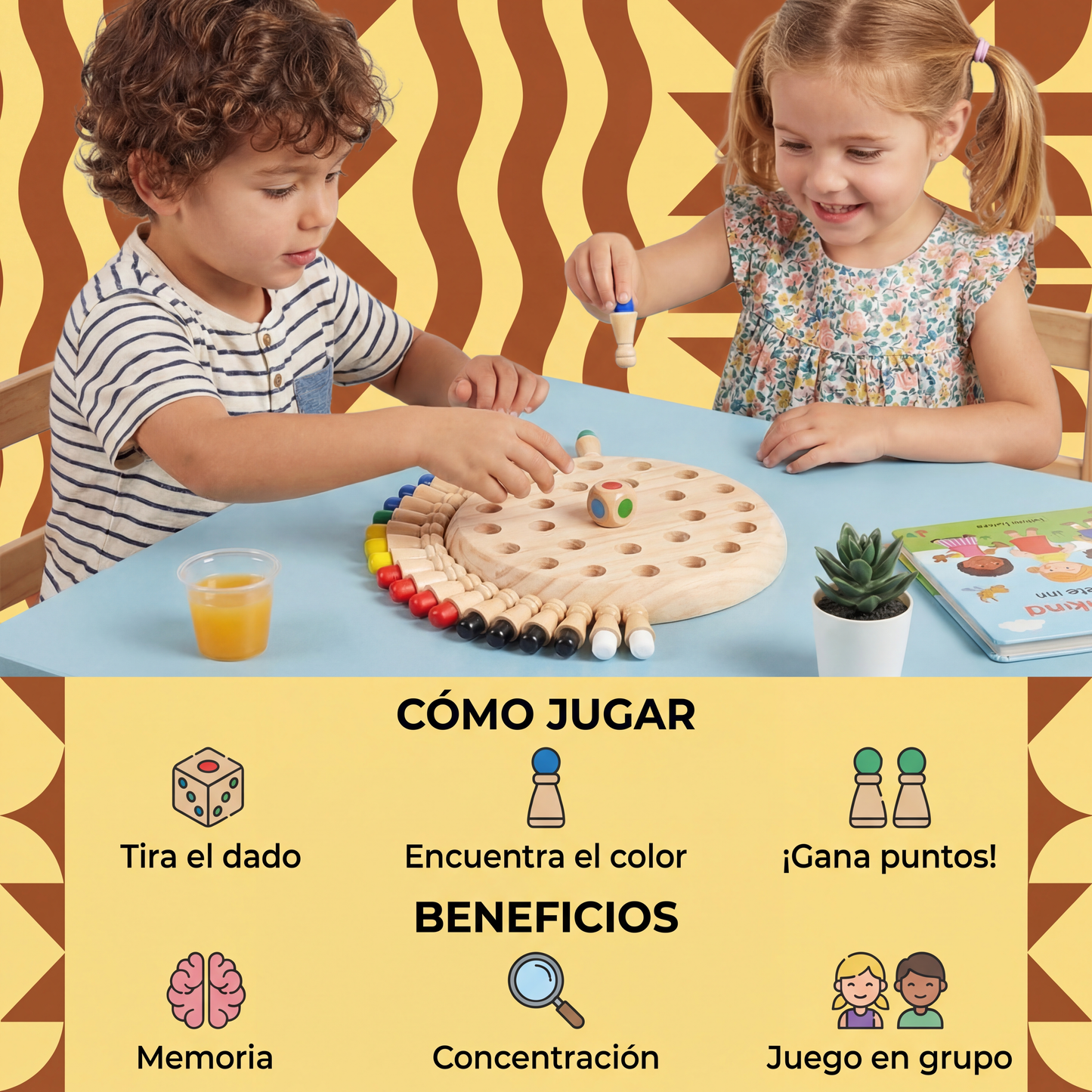 Juego de memoria de ajedrez educativo