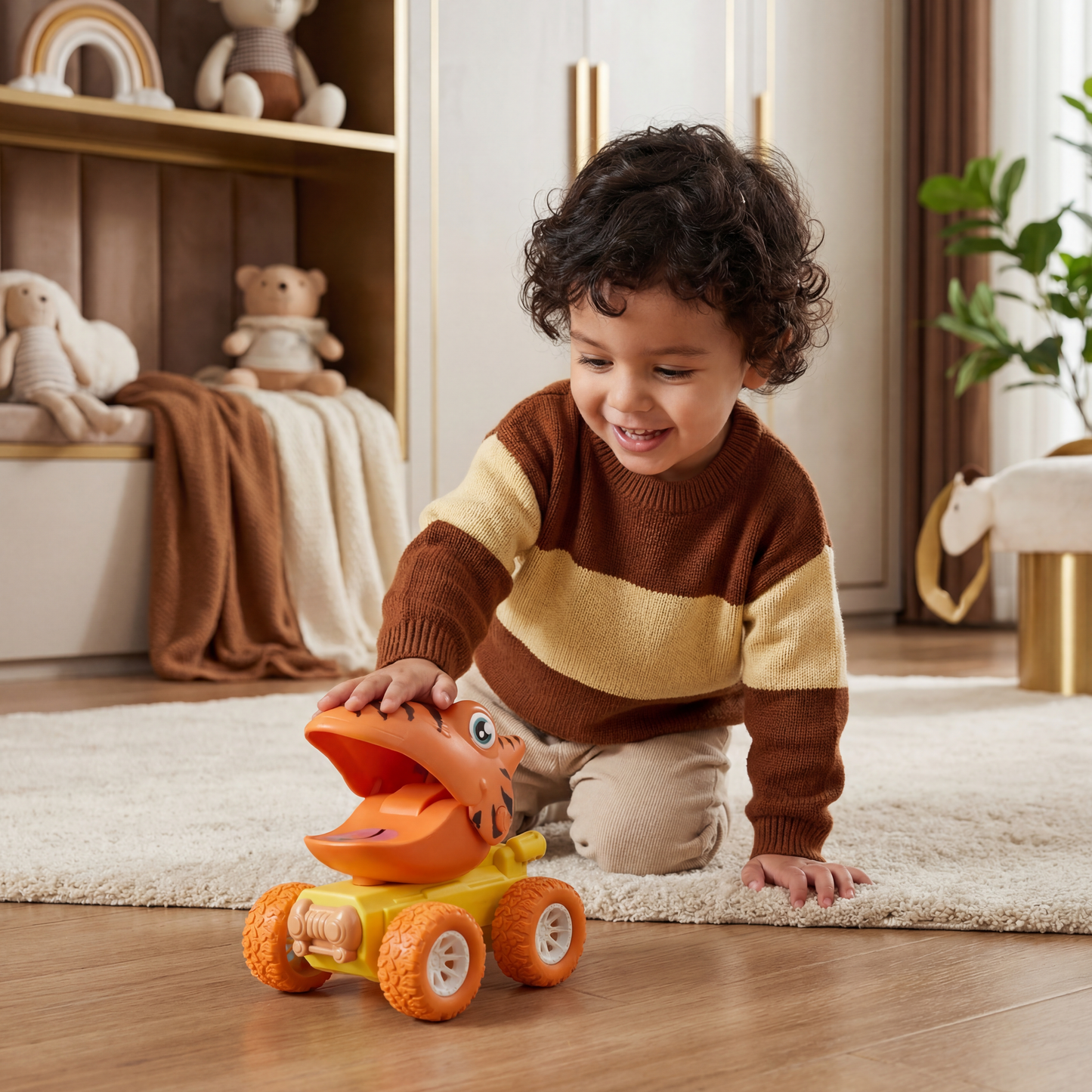 Camiones Monstruo Dino Push & Drive