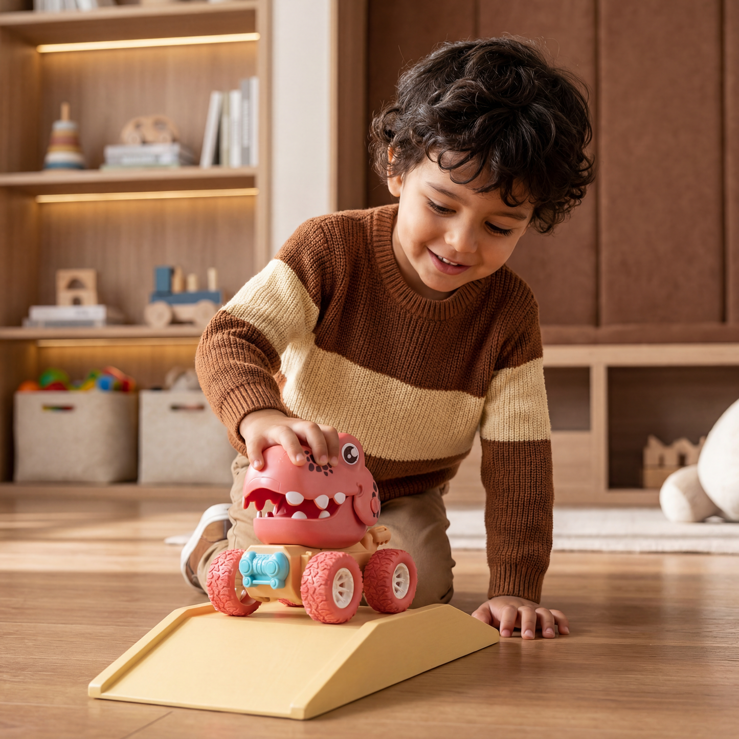 Camiones Monstruo Dino Push & Drive