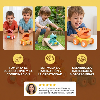 Camiones Monstruo Dino Push & Drive