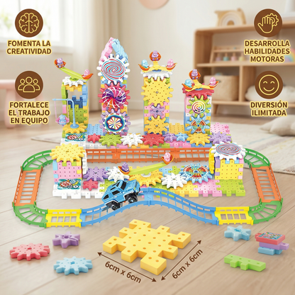 Bloques de construcción de engranajes mecánicos para niños | Juguete eléctrico STEM para juego creativo y diversión de educación temprana
