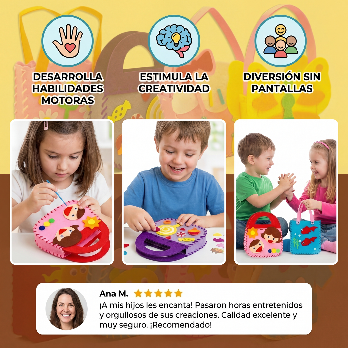 Set Seguro de Bolsitas de Fieltro para Coser Tú Mismo