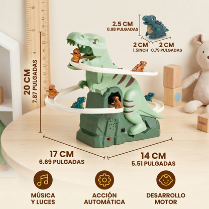 Diversión de montaña rusa deslizante de dinosaurio