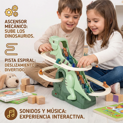 Diversión de montaña rusa deslizante de dinosaurio