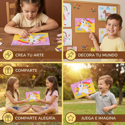 Set creativo de pegatinas para niños
