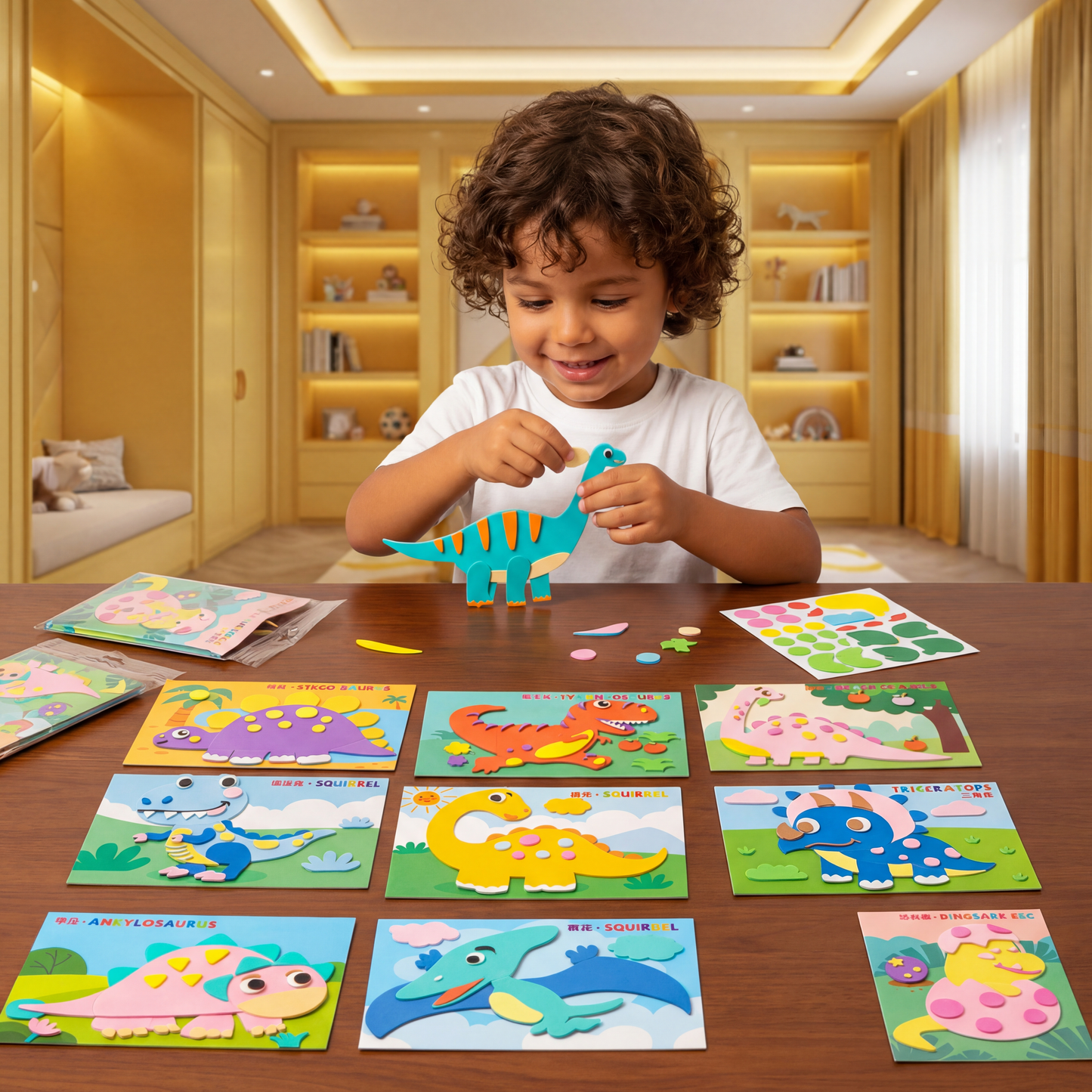 Set creativo de pegatinas para niños