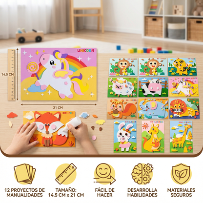 Set creativo de pegatinas para niños