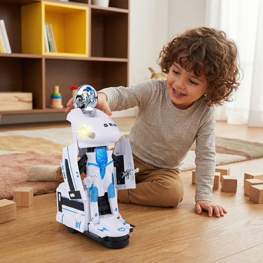 Juguete tren robot transformable