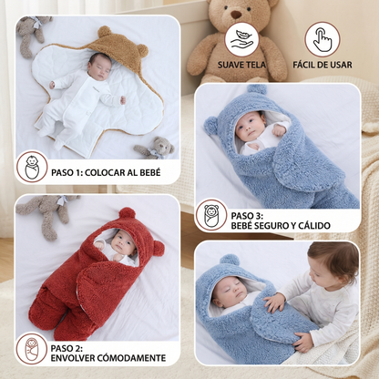 Manta y pijama para bebé con diseño de oso