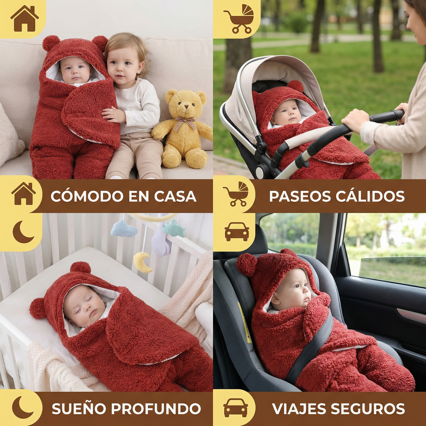 Manta y pijama para bebé con diseño de oso