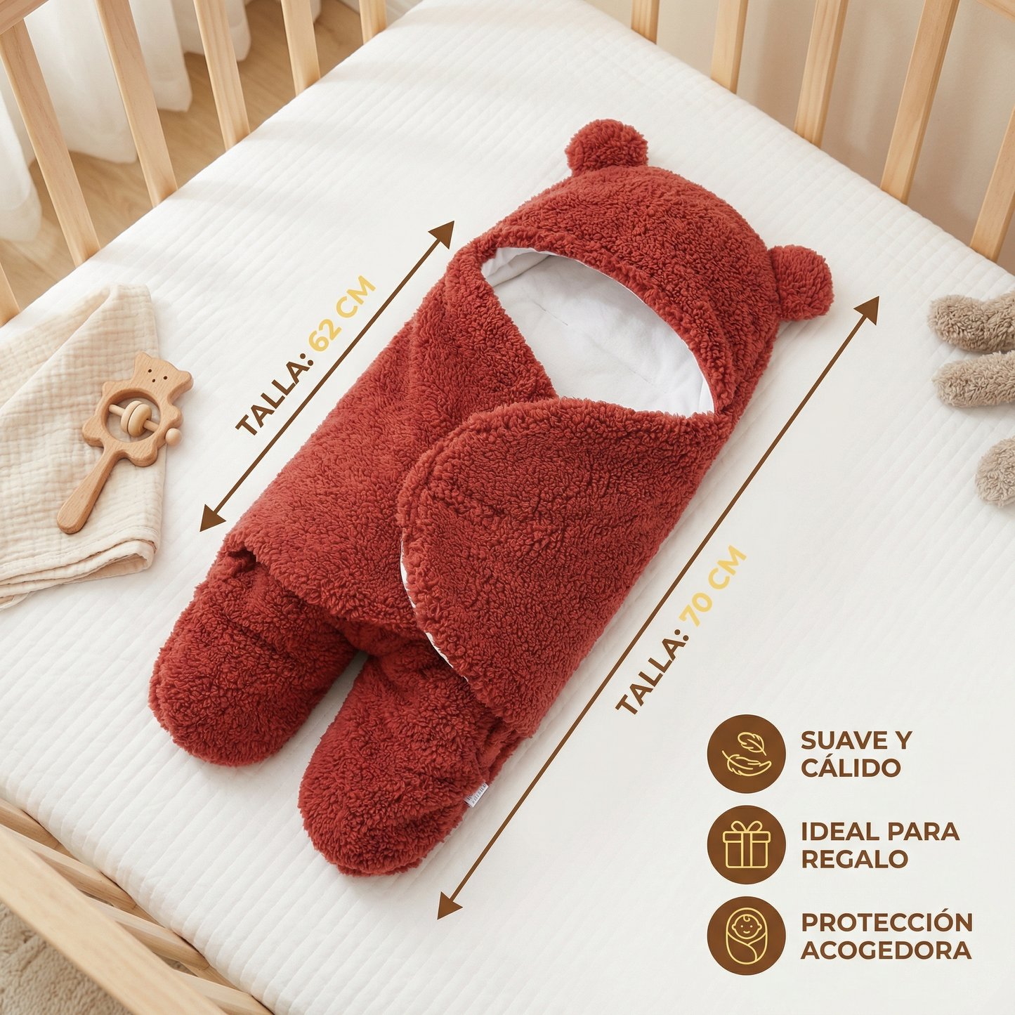 Manta y pijama para bebé con diseño de oso