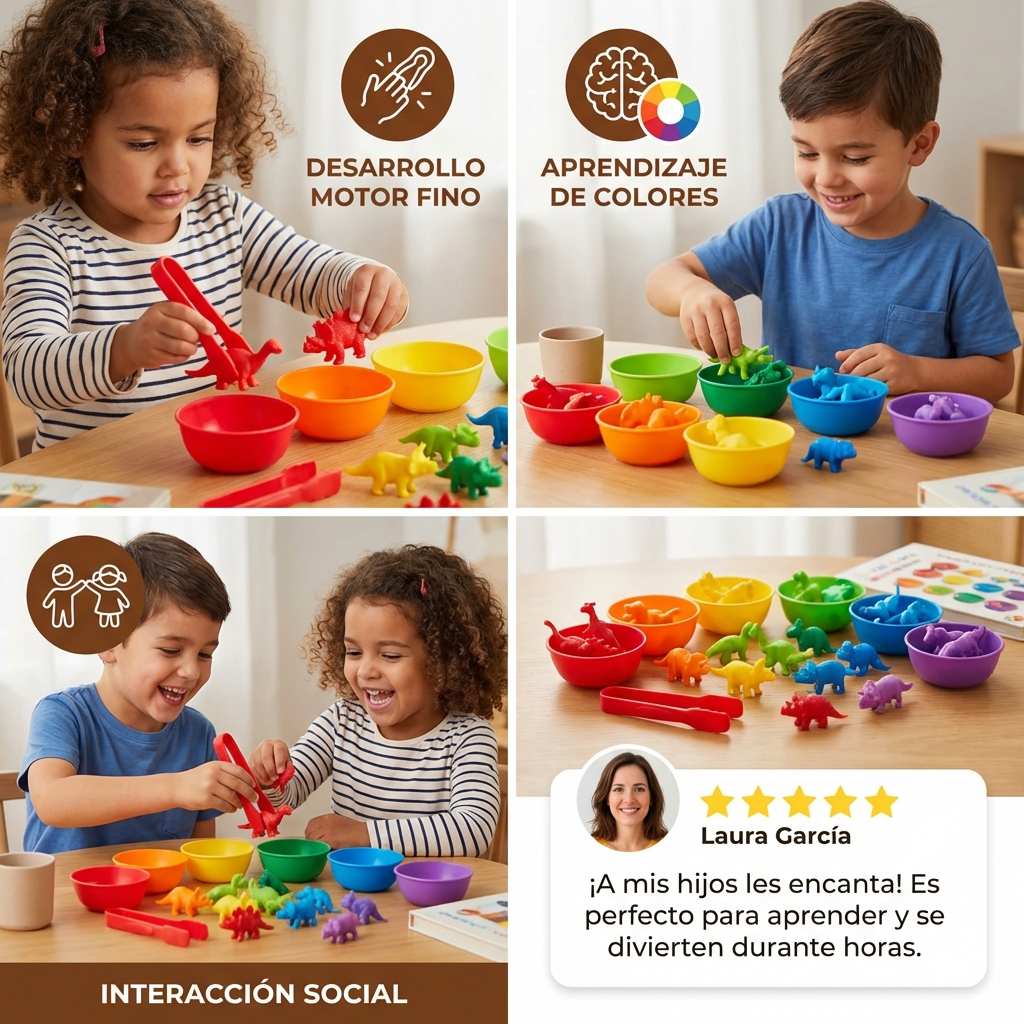 Juego montessori de clasificación de colores