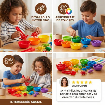 Juego montessori de clasificación de colores