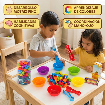 Juego montessori de clasificación de colores