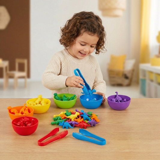 Juego montessori de clasificación de colores