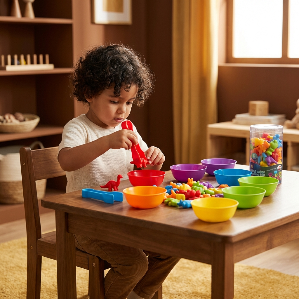 Juego montessori de clasificación de colores