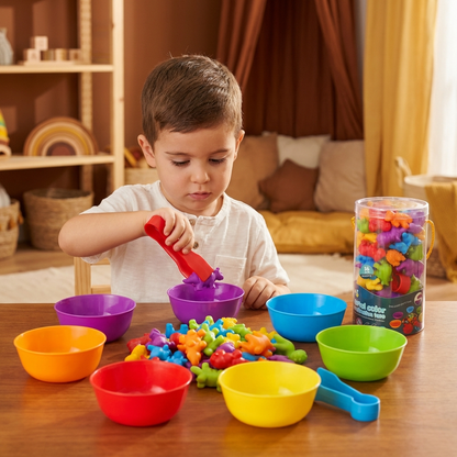 Juego montessori de clasificación de colores