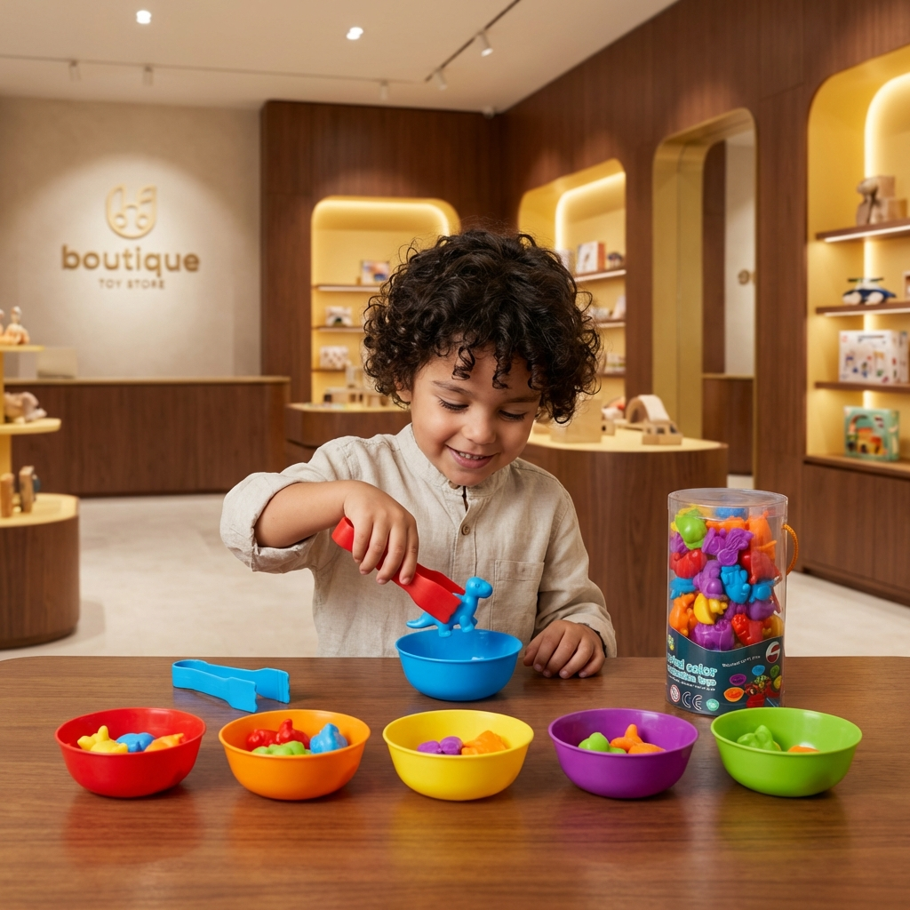 Juego montessori de clasificación de colores