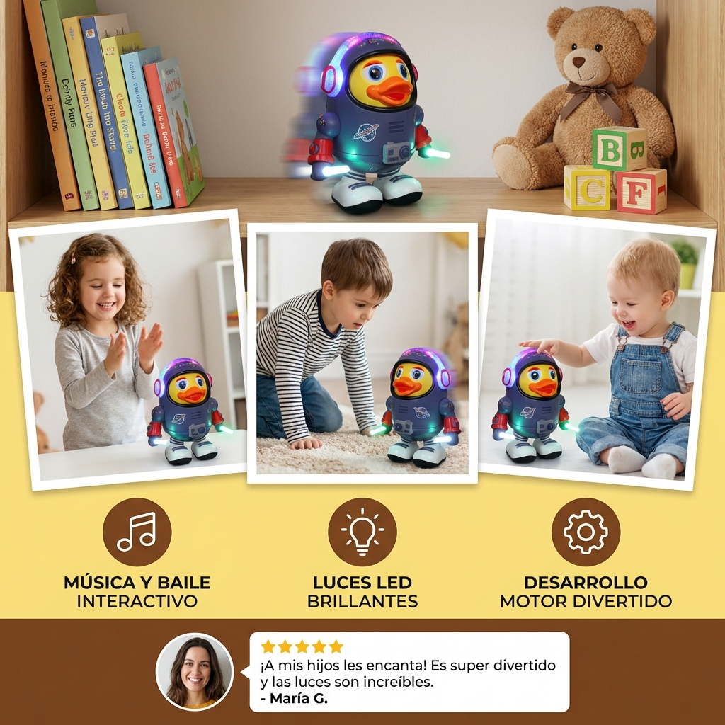 Pato astronauta bailarín