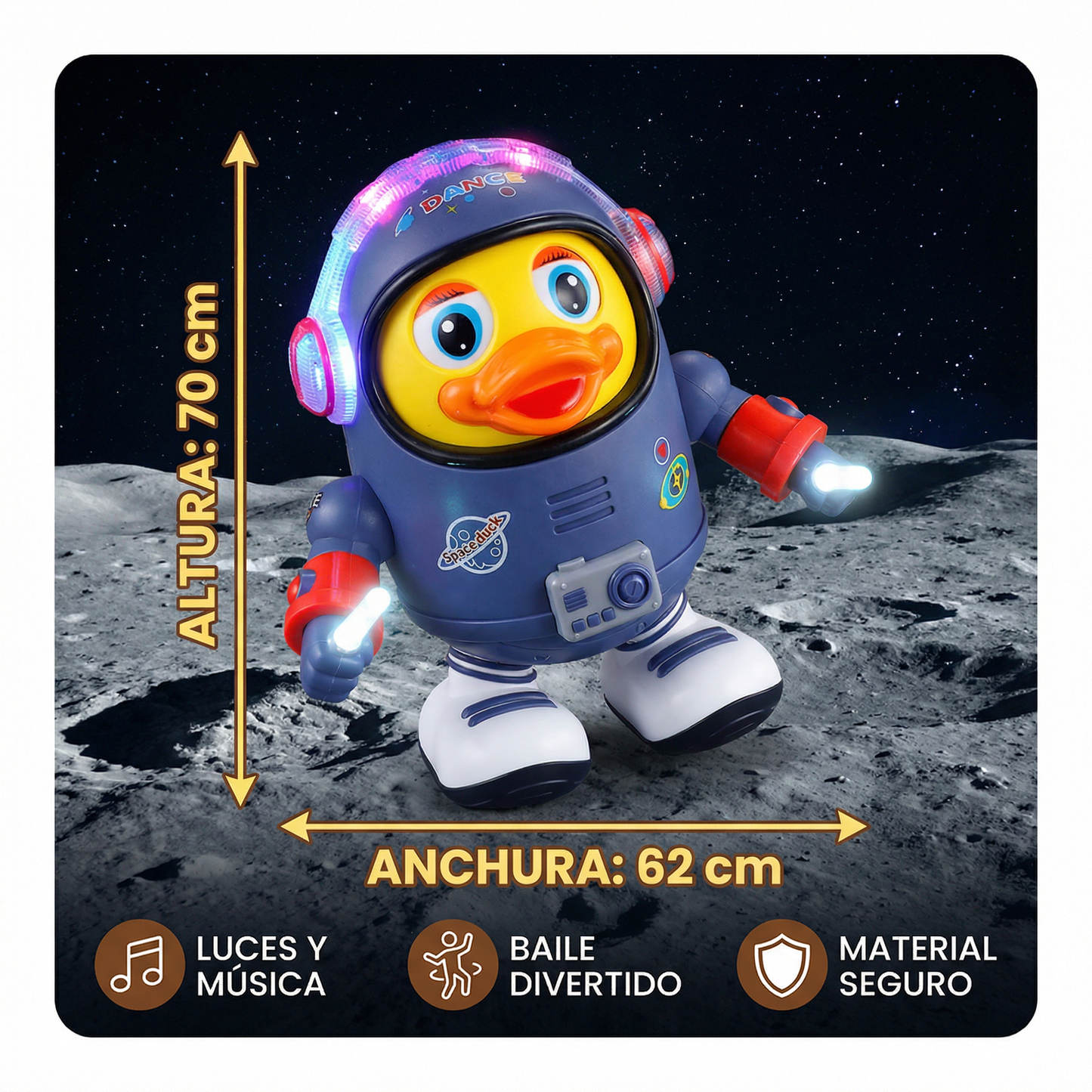 Pato astronauta bailarín