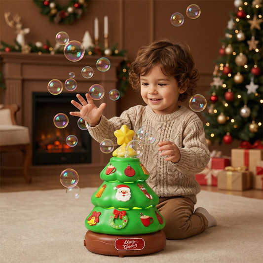 Árbol de navidad musical con burbujas y pegatinas para decorar
