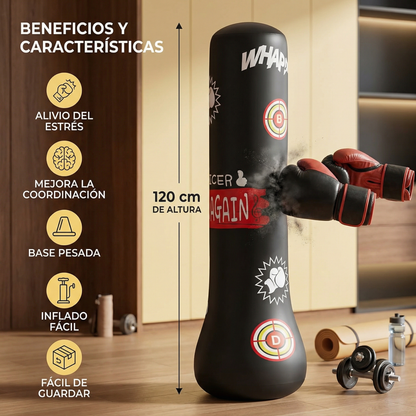 Saco de boxeo inflable para niños con relleno de agua