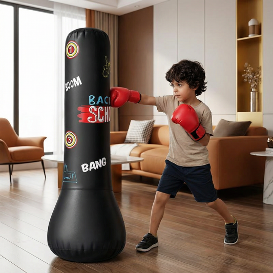 Saco de boxeo inflable para niños con relleno de agua