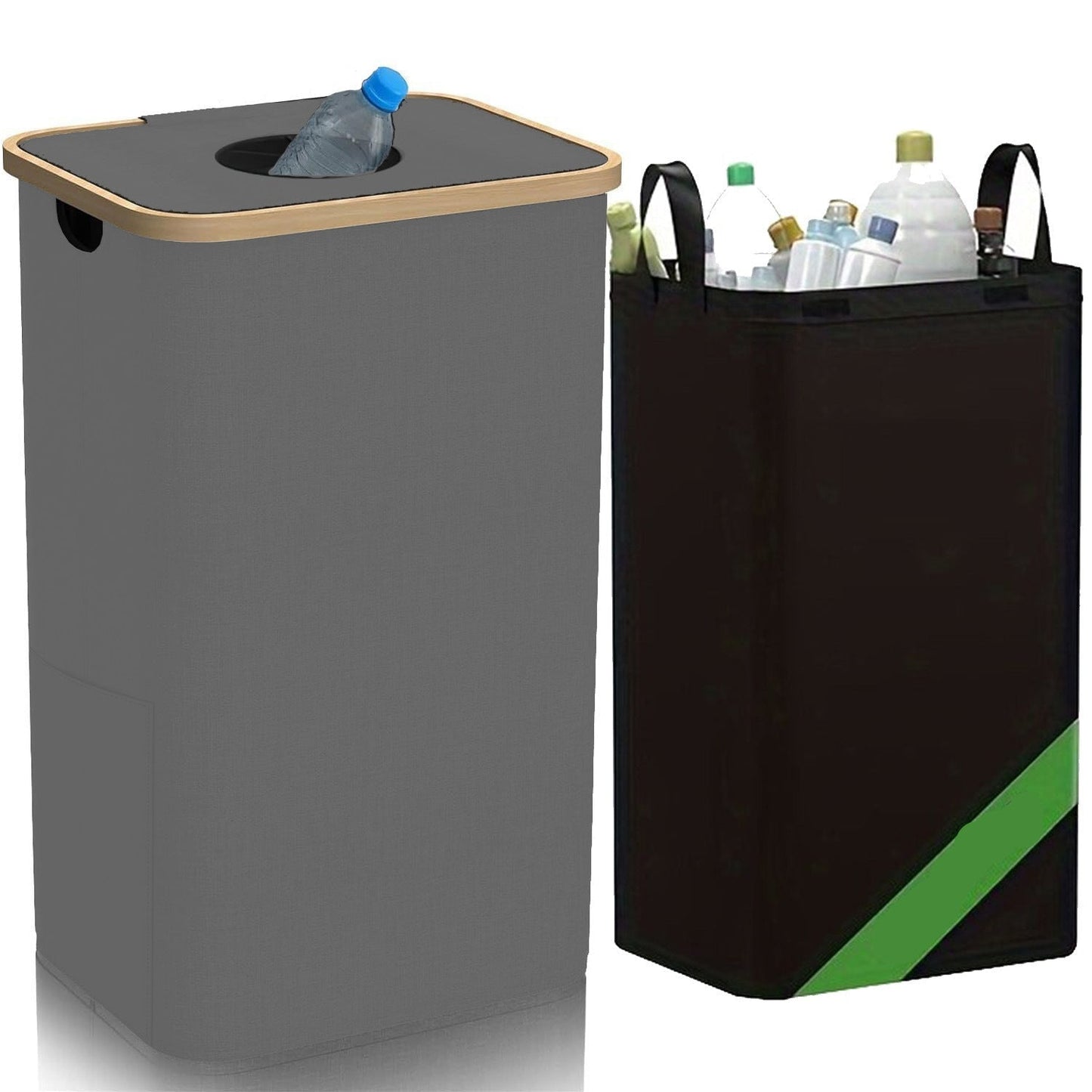 Bolsa de Almacenamiento Plegable 2en1 para Residuos de Plástico o Botellas de Depósito Bolsa de Almacenamiento Plegable
