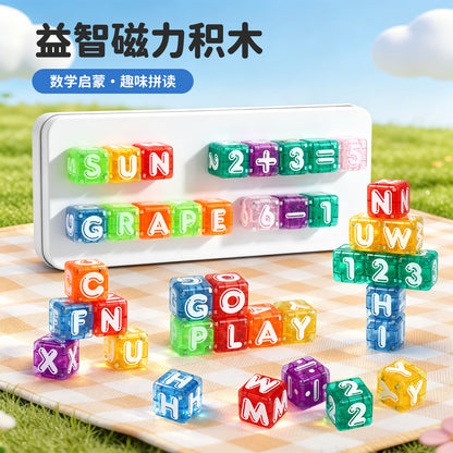 Set Educativo Magnético de 40 Piezas con Letras y Números – Juguete Montessori STEM para Niños