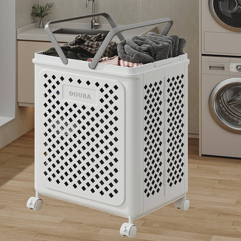 Cesto de la Ropa Plegable con Ruedas