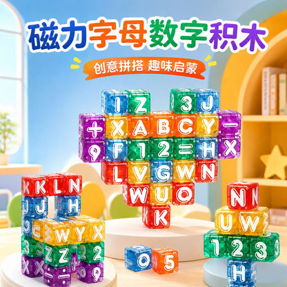 Set Educativo Magnético de 40 Piezas con Letras y Números – Juguete Montessori STEM para Niños