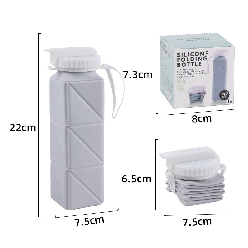 Práctico Biberón de Silicona Plegable para Llevar