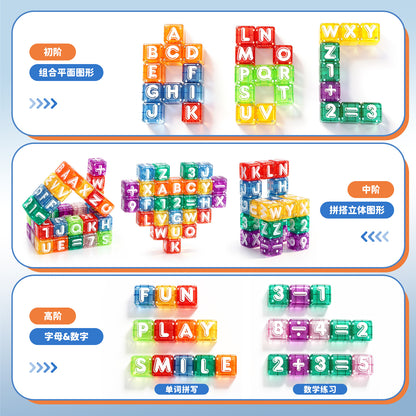 Set Educativo Magnético de 40 Piezas con Letras y Números – Juguete Montessori STEM para Niños