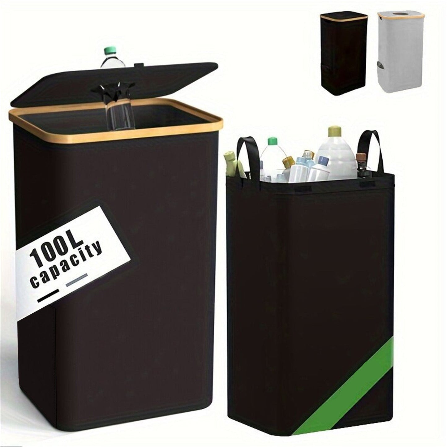 Bolsa de Almacenamiento Plegable 2en1 para Residuos de Plástico o Botellas de Depósito Bolsa de Almacenamiento Plegable
