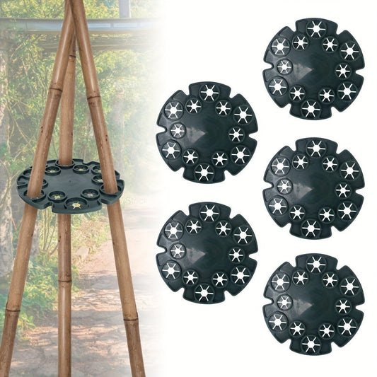 Anillo de Soporte para Plantas para Cañas de Bambú - Soporte Trepador Estable para Tomates y Plantas Trepadoras