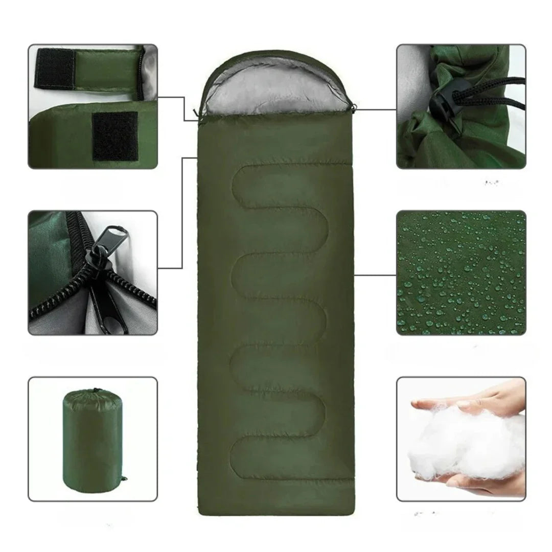 Saco De Dormir De Camping Con Aislamiento Térmico Para Aventuras Al Aire Libre