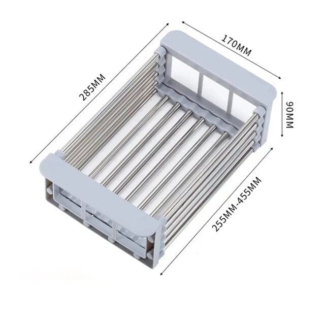 Rejilla Extensible Para Escurrir En El Fregadero : Soporte Para Vajilla Y Verdura Que Ahorra Espacio En La Cocina Para Escurrir En El Fregadero : Soporte Para Vajilla Y Verdura Que Ahorra Espacio