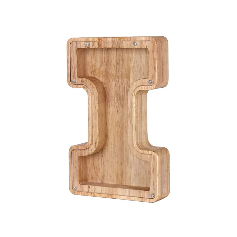 Hucha De Madera Con Forma De Alfabeto Y Ventana Transparente Para Ahorrar Con Estilo